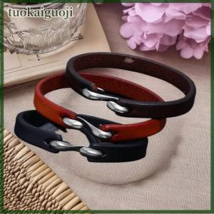 tuokaiguoji Vingtage Da Bò quấn dây Cuff Vòng đeo tay cho nam giới phụ nữ dây đeo cổ tay Punk Bangle vài món quà trang sức