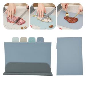 Chopping Board Set 5 in 1 Kitchen Board Chopping Non-Slip Cutting Board Thickening Shelf