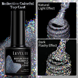 UR SUGAR LILYCUTE 7ml Glitter Sequins Gel Nail long Polish Permanent Gel Rose Gold Semi Hybrid Nail Art DIY Design Varnish