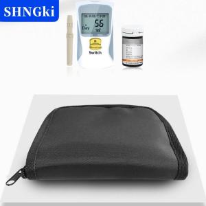 SHNGki Xách tay máy đo đường huyết lưu trữ túi hộ gia đình huyết áp và oxy Meter tàu sân bay tổ chức Dây Kéo Màu Đen lưu trữ túi