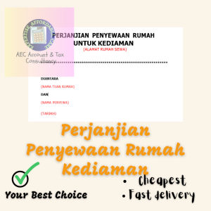 Perjanjian Penyewaan Rumah untuk Kediaman (BM version) microsoft word senang edit