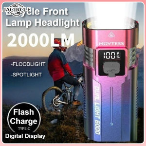 JACIRCLE Motorcycle Bicycle Front Lamp Headlight Night Riding Lighting Ultra-bright USB Rechargeable Waterproof Flashlight