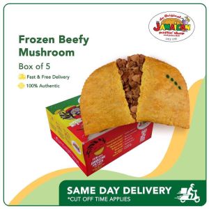 Jamaican Pattie Frozen Beefy Mushroom Boxes - Frozen Pattie Meat
