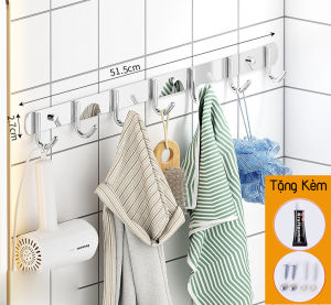 Móc Treo Quần Áo INOX Dán Tường Chịu lực Móc Treo Tường Bằng Keo Dính Không Cần Khoan Đa Năng