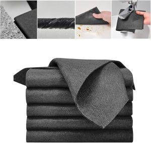 5PC Thickened Magic Cleaning Cloth Reusable Microfiber Cleaning Rags for TV Cars Windows Lint Free Odorless Machine Washable