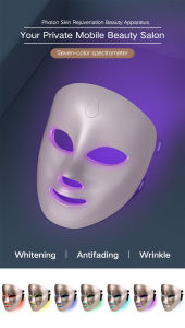 Mặt Nạ LED Trị Liệu Ánh Sáng 7 Màu Không Dây Chống Lão Hóa & Chăm Sóc Da Hàng Ngày