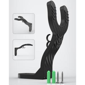 3D Printed Helmet Holder Wall Mount Heavy Duty ABS Plastic Motorcycle Helmet Bracket Universal Family Couple Organizer for Helmet Key Storage Home Garage Use