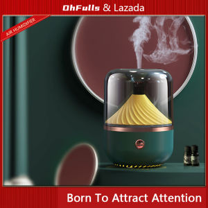 OhFulls Mini Air Humidifier Aromatherapy Diffuser Mist Maker Night Light Silent Mode Gift