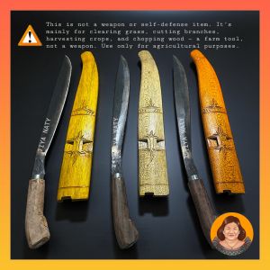 TIYA NATY Multipurpose Garden Hand Tool – Traditional Farming Tool for Weeding Harvesting Planting | Wooden Handle Blade