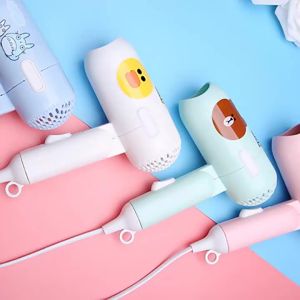 AE GiftFoldable Hair Dryer for Student Dormitory Low Power Cartoon Portable Hair Dryer with Two Speeds
