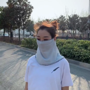 Face Cover Woman Sunscreen Riding Mask Face Neck Protector Sunshade Anti-UV Cold Feeling Ear Scarf Tropical Veil
