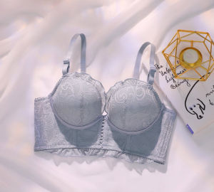 สินค้าพร้อมส่งจากไทย💥Angle Bra 💥(N700)เสื้อชั้นลูกไม้ มีโครง 4 ตะขอ แต่งสายถักหน้า สายถอดได้