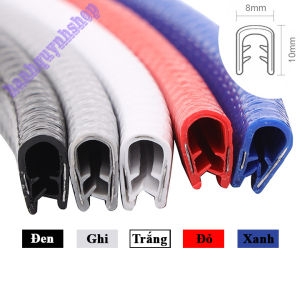 Cuộn 5m Gioăng Cao Su Nẹp Viền Cửa Chữ U Lõi Thép Chống Va Đập Trầy Xước Cánh Cửa Ô Tô