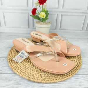 Sandal High Heels Wanita 3 cm Sandal Wanita Hak Tahu 3 cm Sendal Heels Wanita Slop Jepit Wedges