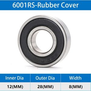 YESMILE 1Pcs 6000ZZ 6000RS 6001ZZ 6001RS Ball Bearing 608ZZ 608RS 609ZZ 609RS Double Shield 3D Printer Parts Miniature Deep Groove Roller Skates Scooter