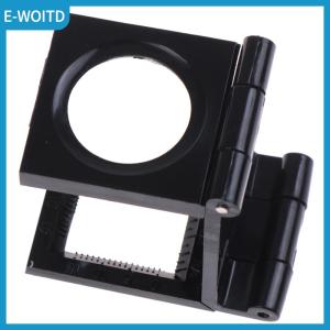 【E-WOITD】 10X 28mm Folding Magnifier Stand Loupe with Scale for Textile Optical Glass Tool