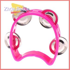 zhanjietun Kindergarten Hand-held Tambourine Metal Bells Plastic Rattle Ball Percussion KTV Party Kids Game Toy Musical Instrument