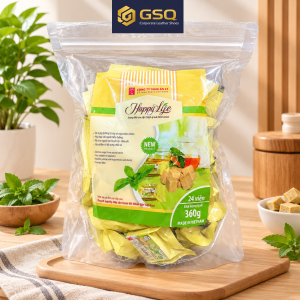 Lương Khô Happy Life - Dạng Gói 24 Viên/360g –  Đóng Gói Riêng Hạnh Nhân Đường Cỏ Ngọt