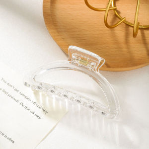 🔥🔥Roman Holiday Korean ins wind arc transparent pure color neutral temperament hair shower clip hair clip COD