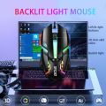 SYCAT Y02 Blacklight Mouse USB LED Gaming Mouse For Laptop/PC Wire/Computer USB Wired With RGB Gaming Mouse. 