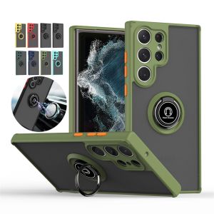 Shockproof Armor Case For Samsung Galaxy S24 Ultra S24Plus Magnet Holder Ring Stand Phone Cover For Samsung S24 Plus S 24 Ultra