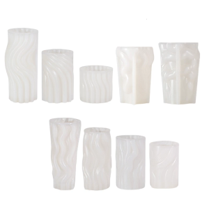 Bất thường hình dạng hình học khuôn đúc khuôn lượn sóng hình trụ Khuôn Silicone thạch cao khuôn mẫu trang trí khuôn mẫu