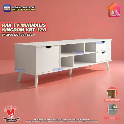 Rak TV Meja TV Minimalis Modern Terbaru Lemari TV Buffet TV Kabinet TV Tempat TV Kingdom KRT 120