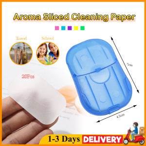Disposable Soap Tablets 20PCS Boxed Soap Paper Portable Hand Washing Tablets Small Soap Tablets Mini Soap Paper for Outdoor Sports Traveling