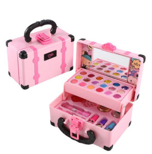 Pretend Play Mini Washable Makeup Kit Real Cosmetic Vanity Toy for Girls