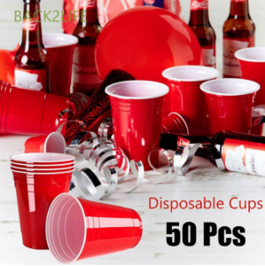 Gelas Merah Pesta Gelas Bar Restoran Red Party Cup