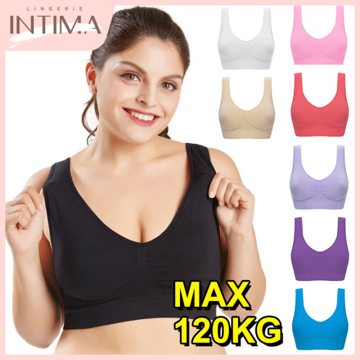 Intima Xl 6xl Plus Size Bra For Women Seamless Sports Bra With Padded Big Size Bralette Beauty