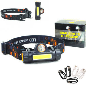 Headlamp Senter Kepala 2 in 1 Anti Air Bisa Di Chas Fitur Rotasi Adjustable Untuk Aktivitas Luar Ruangan