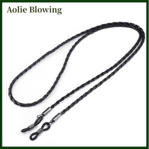 Aolie Thick Twist Sunglasses Leather Rope Chain Eyewear Braided Glasses Lanyard Strap Outdoor Non-slip Eyeglass Accessories