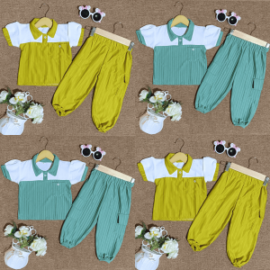 Oneset Milka Anak Perempuan Celana Cargo Baju atasan Usia 1-6 Tahun Terbaru Knit Hornet