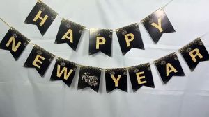 2026 Happy New Year Banner 6 Styles Premium Hanging Decor New Year Party Home Christmas Decoration