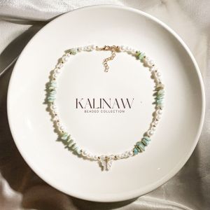 KALINAW Whimsical Fairy Butterfly Necklace with Semi-Precious Chipstones