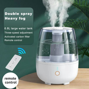 Air Humidifier 6.8L Large Capacity Dual Nozzle Mist Aroma Diffuser Home Air Humidifier with Essential oil