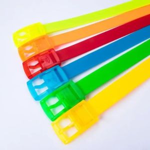 GENENIC Metal-free Silicone Pin Buckle Belt Colorfulful Anti Allergy Candy Color Waistband Trendy Chic Trouser Jeans Belt Dress Decoration