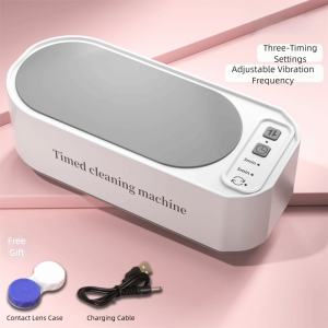UNIITY USB có thể sạc lại Máy làm sạch kính siêu âm Tần số cao Dụng cụ vệ sinh Dung dịch vệ sinh kính áp tròng Di động Dung dịch vệ sinh kính Hộ gia đình