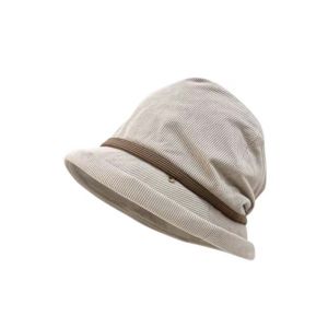 PTK52 Temperament Corduroy Pullover Cap Warmer Solid Color Anti-cold Bucket Hat Elegant Japanese Style Winter Fisherman Hat Women