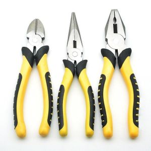 3PCS Set Heavy Duty Pliers Tool Vise 8in Long Nose Pliers /Wire pliers 6in Bevel pliers