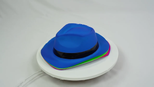 Homburg Top Hat Rodeos Fluorescent Color Headwear Bright Color Novelty Porkpie Hat for Women Men Adults Solid Hat