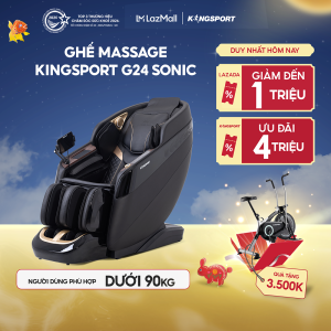 CHỈ GIAO MIỀN BẮC | Ghế Massage KINGSPORT Deluxe G24 Sonic Công Nghệ Sóng Âm Kingsonic 24 Chương Trình Massage Tự Động