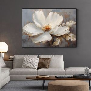 Himalaya Painting 35cmx50cm Flower Design HD Self-Adhesive Poster Sticker