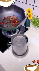 WADAH SARINGAN MInYAK 13 LITER OIL POT FILTER STENLIS STEEL 1300 ml