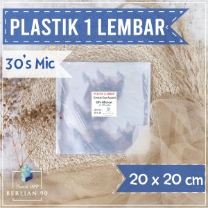 (ISI 100 Lembar) Plastik OPP Lembar 20x20 cm Plastik Lembar 20x20 cm Plastik Kue Basah 30s Mikron Plastik Bening Plastik Dadar Gulung Plastik Jajanan Pasar