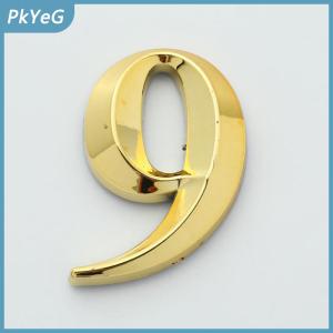 PkYeG 1 chiếc Đề can dán nhà màu vàng chiều cao 5cm nhãn địa chỉ cửa số nhà hiện đại màu vàng
