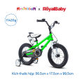 Xe Đạp Trẻ Em RoyalBaby Freestyle 14", Màu Xanh Lá, Bé Từ 3-5 Tuổi RB14B-6-GR. 
