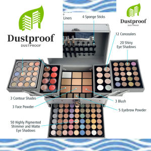 All-in-One Makeup Palette Set - Complete Cosmetic Kit with Eyeshadow Lip Pen Concealer Blush Lipstick & Eyebrow Powder