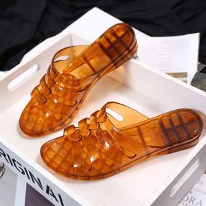 Free Shipping Womens Sandals Plastic Slippers Womens Home and Bathroom Slippers Non-Slip Wedge Heel Womens Slip-On Sandals Non-Slip Odor-Resistant New Summer Style.